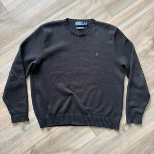Vintage Polo Ralph Lauren Men’s Cable Knit Sweater Size XL Black